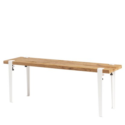 Banc Duke Tiptoe, Chêne massif, Blanc nuage