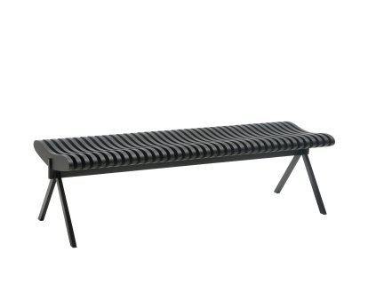 Banc Prelude, 150 cm, Noir, Chêne laqué noir