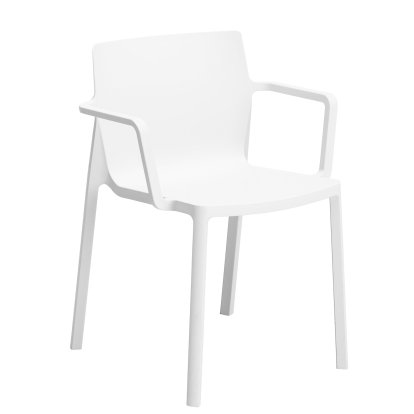Chaise LP Recycled, Avec accotoirs, Blanc