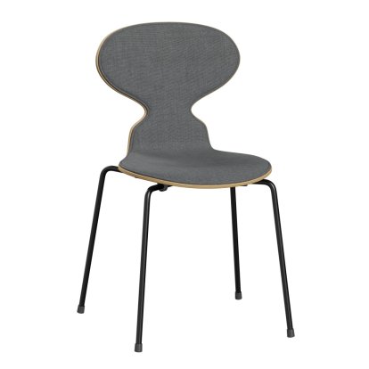 Chaise Fourmi (Ant) 3101 avec rembourrage avant, Bois laqué clair, Chêne naturel , Remix 143 - Gris, Noir