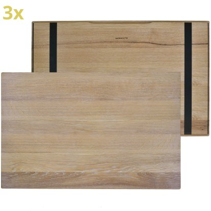 Plateau en bois pour étagères USM Haller, taille XL, 75 cm x 50 cm, Chêne, huilé blanc