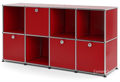 Meuble mixte Sideboard XL pour enfants USM Haller, Rouge rubis USM