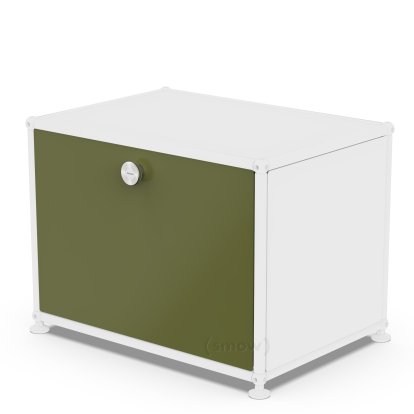 Porte abattante USM Haller, 50 cm x 35 cm, Vert olive RAL 6003