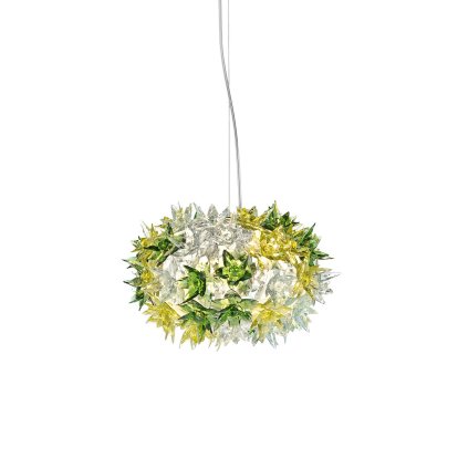 Suspension Bloom, Petit (ø 28 cm), Transparent/menthe