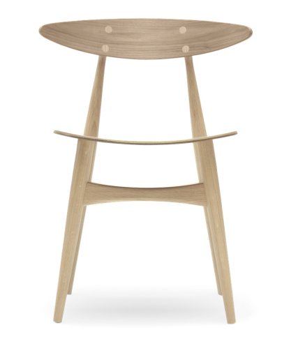 Chaise CH33T, Chêne laqué blanc