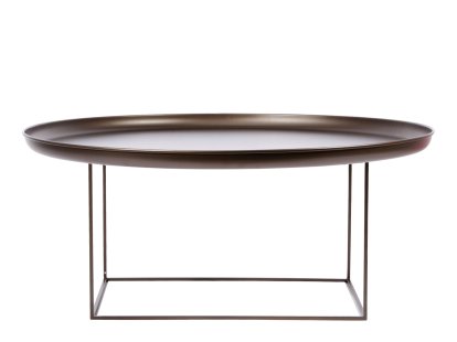 Table Duke, L (H 39/45 x Ø 90 cm), Bronze