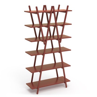 Étagère Nuvola Rossa , Hêtre, laqué rouge