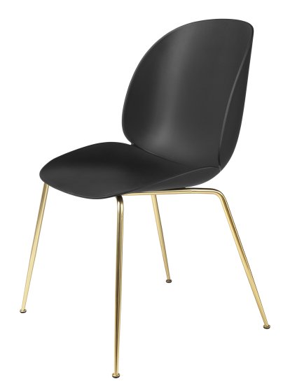 Beetle Dining Chair, Noir, Laiton