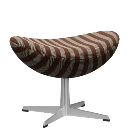Repose-pied l'Oeuf, Voulez-vous, 002 - Terre cuite / beige, Aluminium satiné et poli
