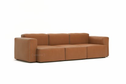 Mags Soft Sofa Combinaison 1, 3 places, Cuir Sense - cognac