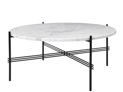 TS Coffee Table, Ø 80 x H 35 cm, Blanc, Noir