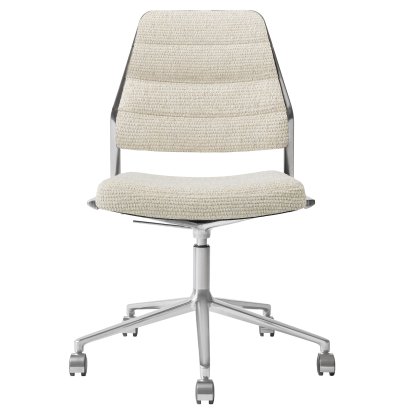 Chaise pivotante Swivel 454+, Piétement à roulettes, Mélange viscose-laine, wavy