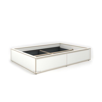 Lit Spaze, 140 x 200, Sans tête de lit, 2, CPL blanc