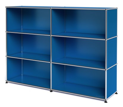 Meuble haut Highboard L ouvert, Bleu gentiane RAL 5010