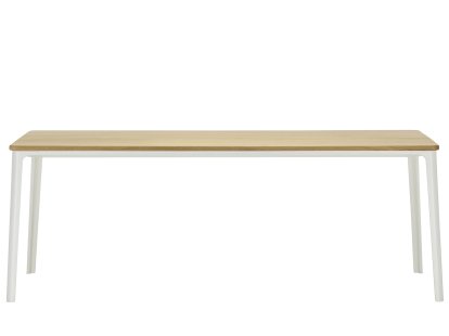 Plate Dining Table, 200 x 90 cm, Chêne massif naturel huilé, Blanc