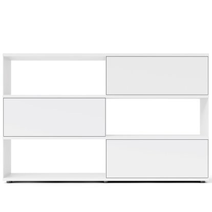 Flow Q Highboard, 200 cm, 126,7 cm (3 portes abattantes), Blanc