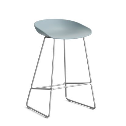 About A Stool AAS 38, Version cuisine: hauteur de l'assise 64 cm, Acier inoxydable, Dusty blue 2.0