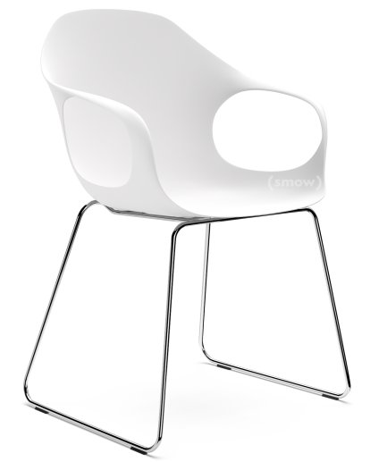 Chaise Elephant Sledge, Blanc, Acier chromé