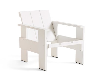 Chaise Crate Lounge Chair, Pin laqué blanc
