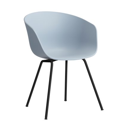 Chaise About A Chair AAC 26, Slate blue 2.0, Acier thermolaqué noir
