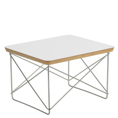 Table d'appoint Occasional Table LTR , Stratifié haute pression (HPL), blanc, Acier inoxydable