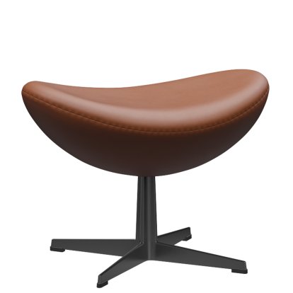 Repose-pied l'Oeuf, Cuir Essential, Noyer, Noir