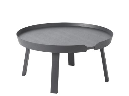 Table basse Around, Grand (H 36 x Ø 72 cm), Frêne anthracite