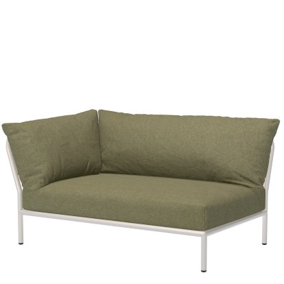 Canapé d'angle gauche Level 2, Muted White, Vert feuille