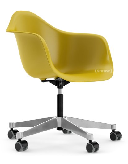 Eames Plastic Armchair RE PACC, Moutarde, Sans rembourrage, Sans rembourrage