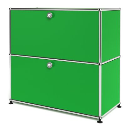 Meuble mixte Sideboard M USM Haller, personnalisable, Vert USM, Avec  porte abattante, Avec  porte abattante