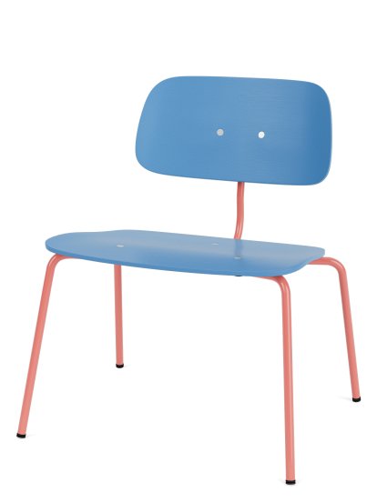 Chaise Kevi 2063 Lounge, Azur / rhubarbe