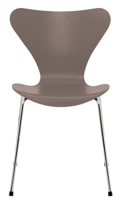 Série 7 chaise 3107, Frêne coloré, Deep Clay, Chromé