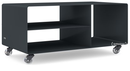 Meuble bas HI-FI R 104, Gris anthracite (RAL 7016), Roulettes transparentes