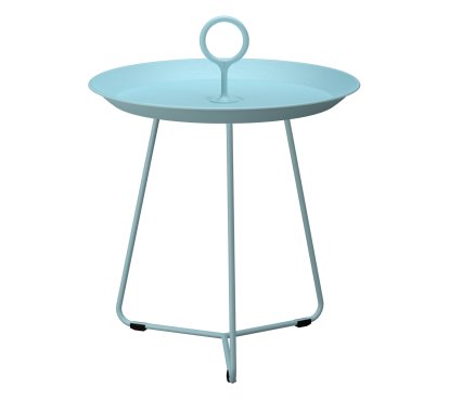 Table d'appoint Eyelet , H 46,5 x Ø 45 cm, Bleu glacier
