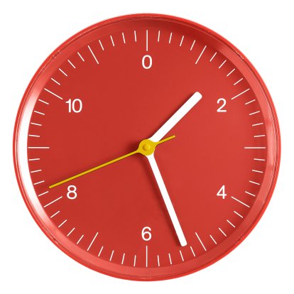 Horloge Wall Clock, Rouge