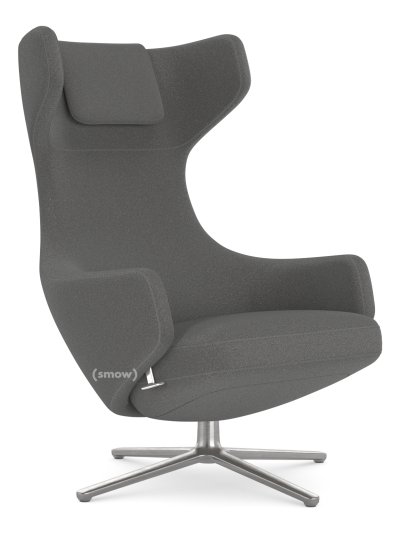 Fauteuil Grand Repos, Fauteuil Grand Repos, Tissu Cosy 2 Classic Grey, 40 cm, Poli