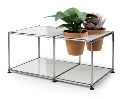 Table d'appoint USM Haller Monde végétal , Gris clair RAL 7035, Terre cuite