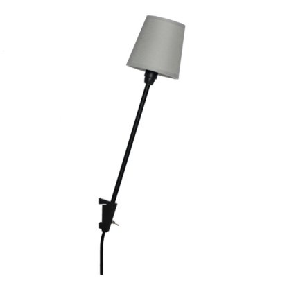Lampe Rosi, Aluminium anodisé noir, Gris clair