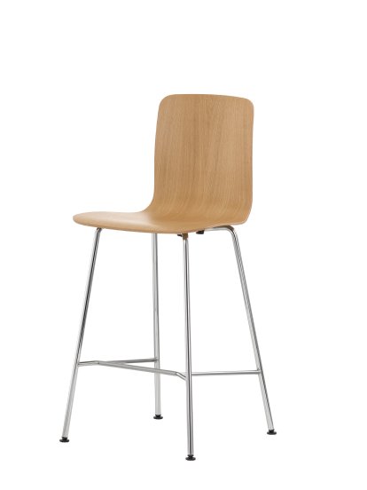 HAL Ply Tabouret de bar, Chêne clair, Version cuisine: 660 mm, Sans revêtement de l'assise