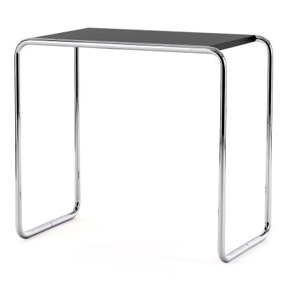 Table d'appoint B 9 Bauhaus originale, B 9d (H 60 x l 66 cm), Éléments peints, Noir intense (RAL 9005)