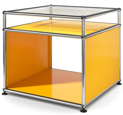 Table d'appoint avec réhausse USM Haller, Jaune or RAL 1004