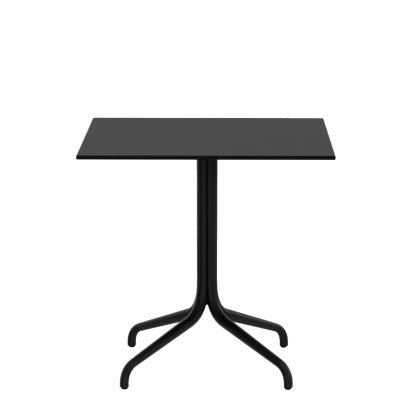 Table Belleville Outdoor, 75 x 75 cm, Matériau aggloméré noir
