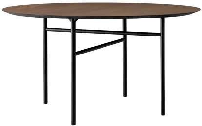 Table Ronde Snaregade, Ø 138 cm, Placage chêne foncé