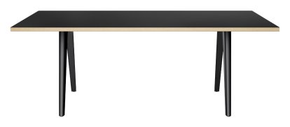 1500, HPL Board noir avec bord en chêne, Noir