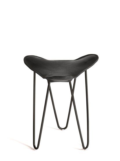 Trifolium Stool, Noir, Acier thermolaqué noir