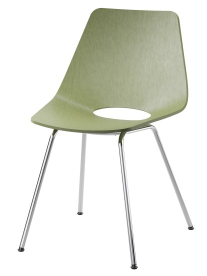 S 661, Hêtre teinté vert olive (RAL 6003), Chromé