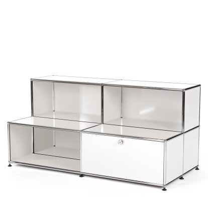 Buffet USM Haller pour enfants M avec marches, Blanc pur RAL 9010