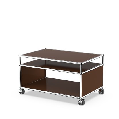 USM Haller table d'appoint à roulettes, Marron USM, Durs pour tapis