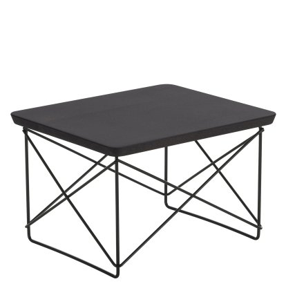 Table d'appoint Occasional Table LTR , Chêne foncé massif, Revêtement thermolaqué noir basic