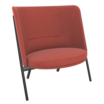 Fauteuil D70, Tissu Arco - guave, Noir